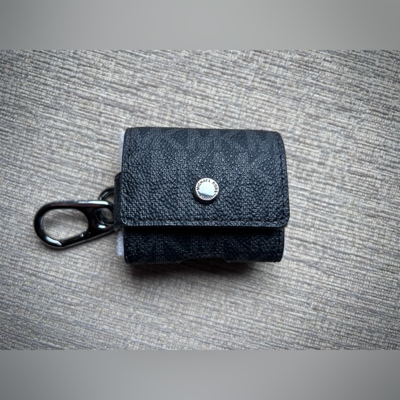 Michael Kors Accessories - New Michael Kors Black Logo Clip Case for Apple AirPods